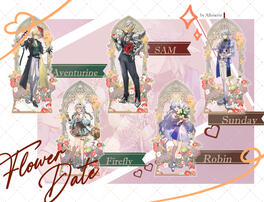 Flower Date Acrylic Stand