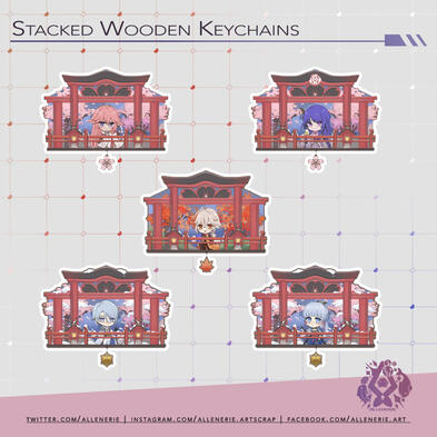 Layered Wooden charm