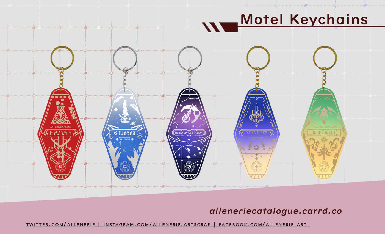 Vintage Motel Keychains