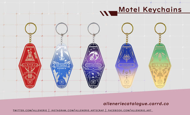 Vintage Motel Keychains